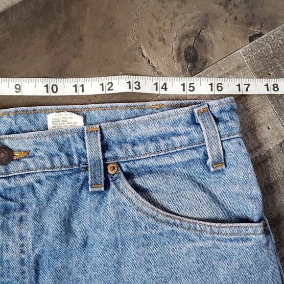 VTG 1992 Orange Tab Made in USA Light Wash 550 Cut Off Shorts, 33" waist - Picture 7 of 9